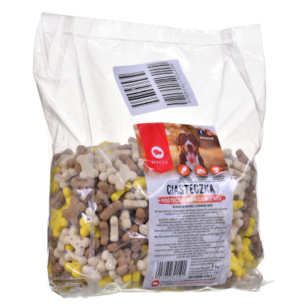 Maced ciastka kostka wanilia mix - przysmak dla psa - 1kg