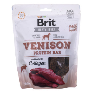 Brit jerky venison protein bar dziczyzna - przysmak dla psa - 200g