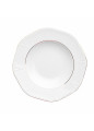 Talerz głęboki porcelanowy MariaPaula Geometria Złota Linia biały 24 cm