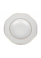 Talerz głęboki porcelanowy MariaPaula Geometria Złota Linia biały 24 cm