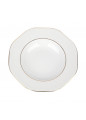 Talerz głęboki porcelanowy MariaPaula Geometria Złota Linia biały 24 cm