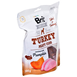 Brit jerky turkey meaty coins - indyk - przysmak dla psa - 200g