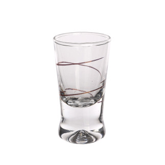 Kieliszki do wódki Glasmark Złota Spirala 25 ml (komplet 6 szt.)