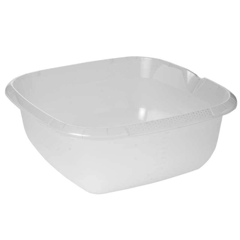 Miska kwadratowa 38x38cm 13l z wylewką transparent EAN: 4001515557016