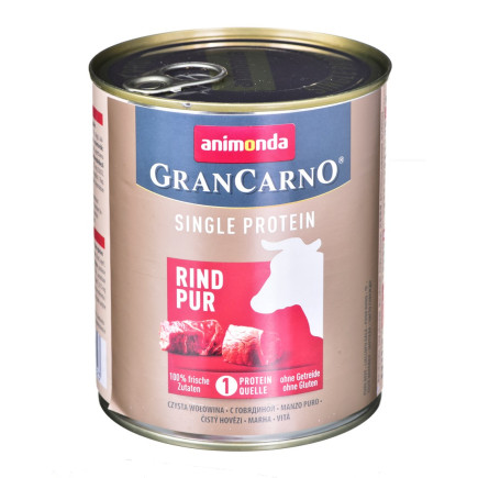 Animonda grancarno single protein: wołowina - mokra karma dla psa - 800g