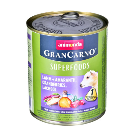 Animonda grancarno superfoods: jagnięcina - mokra karma dla psa - 800g