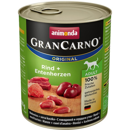 Animonda grancarno adult smak: wołowina i kacze serca 800g