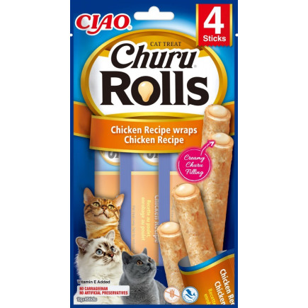 Przysmak inaba churu rolls kurczak wrapy dla kota 4x10g