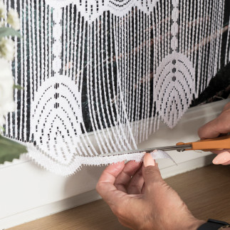Rani zazdrostka makramowa żakardowa gotowa, szerokość 60 x wysokość 50cm, kolor 001 biały
