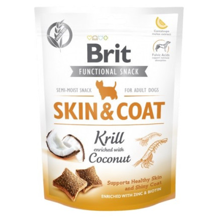 Brit care dog functional snack skin&coat krill 150g