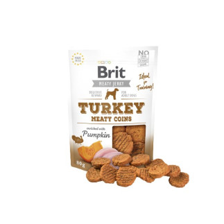 Brit jerky turkey meaty coins - indyk - przysmak dla psa - 80g