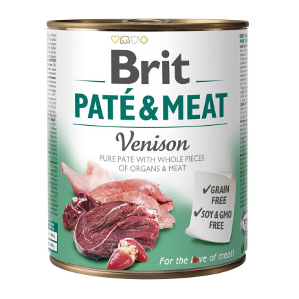 Karma brit paté & meat z dziczyzną dla psa 800g