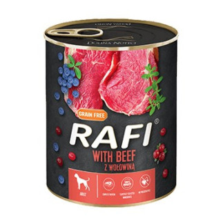 Karma rafi dla psa wołowina borówki żurawina 800g