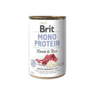 Karma brit mono protein jagnięcina,  brąz ryż 400g