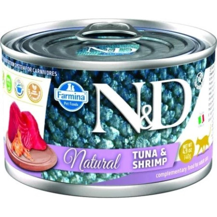 Farmina n&d cat natural tuńczyk&krewetki 140g
