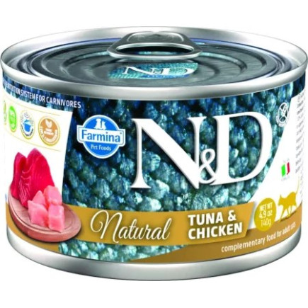 Farmina n&d cat natural tuńczyk&kurczak 140g