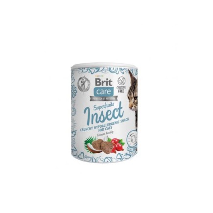 Brit care cat snack superfruits insect 100g