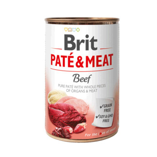 Karma brit paté & meat z wołowiną dla psa 400g
