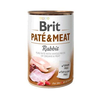 Karma brit paté & meat z królikiem dla psa 400g