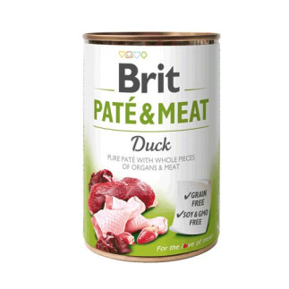 Karma brit paté & meat z kaczką dla psa 400g