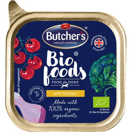 Butcher's bio foods - karma dla psa z kurczakiem - tacka 150g