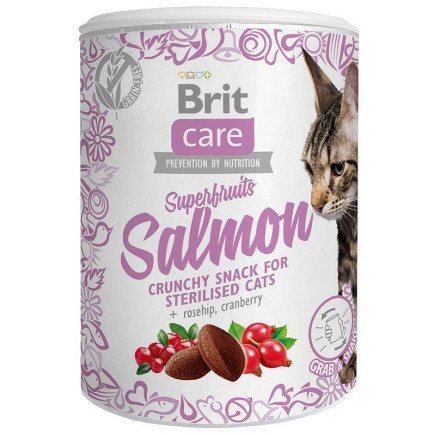 Brit care cat snack superfruits salmon 100g