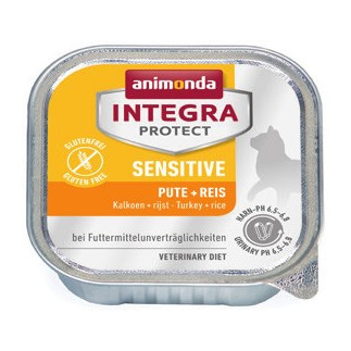 Animonda integra protect sensitive dla kota smak: indyk z ryżem - tacka 100g