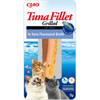 Przysmak filet z tuńczyka w bulionie dla kota 15g