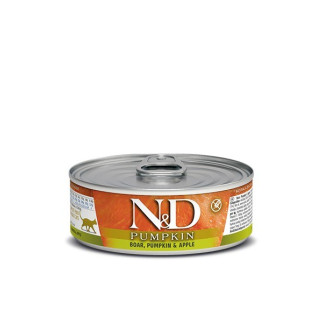 Farmina n&d cat boar & pumpkin & apple - mokra karma dla kota - puszka 70g