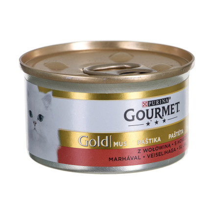 Purina gourmet gold mokra karma dla kota mus z wołowiny 85g