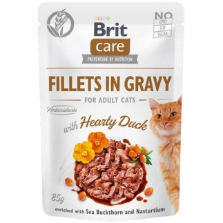 Brit care cat fillets in gravy hearty duck 85g