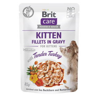 Brit  care cat kitten tender turkey pouch 85g