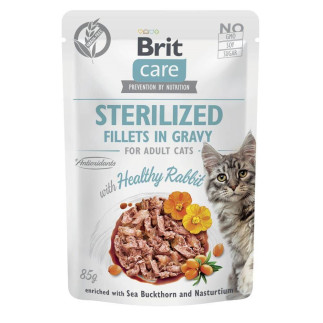 Brit care cat sterilized rabbit pouch 85g