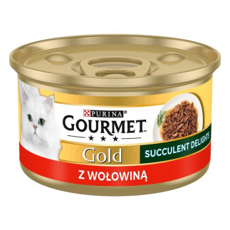 Purina gourmet gold succulent delights wołowina 85g