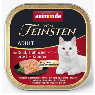 Animonda vom feinsten classic cat smak: wołowina, pierś z kurczaka + zioła 100g