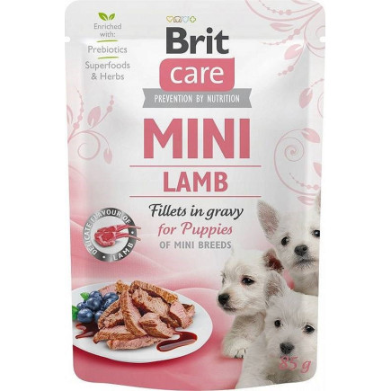 Brit care mini pouch puppy lamb 85g