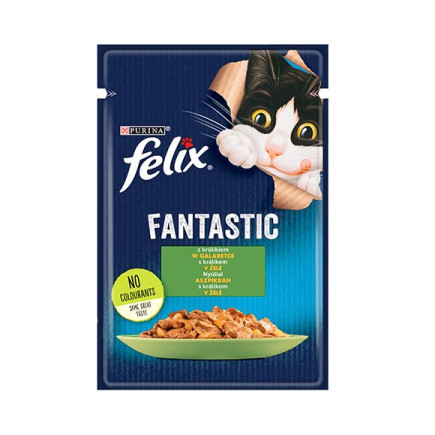 Purina felix fantastic: królik - mokra karma dla kota - 85g