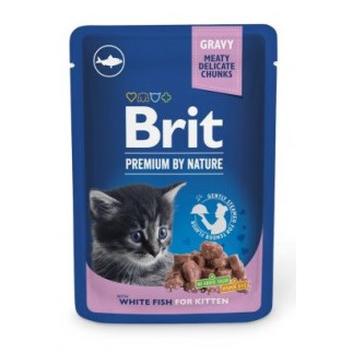 Brit premium by nature white fish kitten 100g
