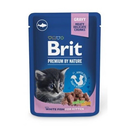 Brit premium by nature white fish kitten 100g