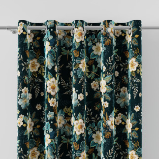 Embra tkanina dekoracyjna velvet, 150cm, kolor 001 petrol