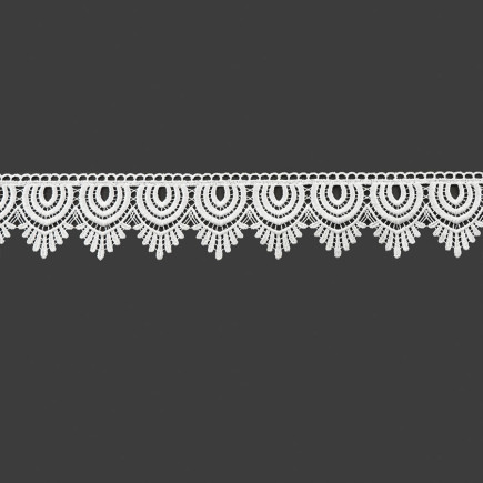 Koronka gipiurowa, wysokość 8cm, kolor biały