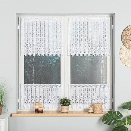 Zazdrostka żakardowa panelowa 40cm biała EAN: 5907693263062