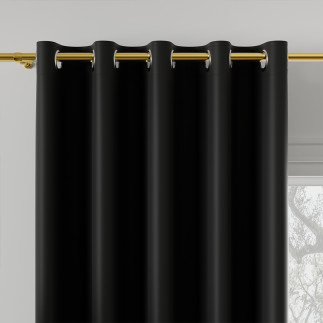 Dona tkanina dekoracyjna typu blackout, wysokość 280cm, kolor 846 czarny