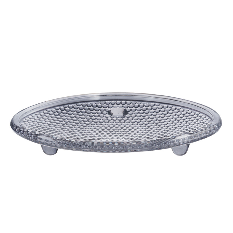 Mydelniczka szklana popielata 15,5x10 cm - łazienka n/n bz EAN: 5904252341209