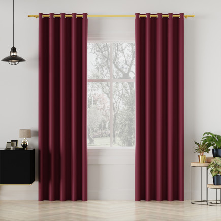Tkanina dekoracyjna Dona blackout 280cm bordowa 845 - EAN: 5907693257481