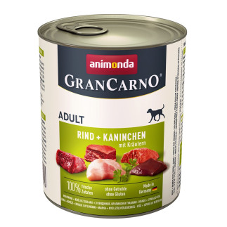 Animonda grancarno adult smak: wołowina, królik i zioła 800g