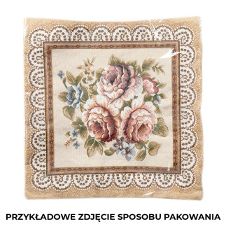 Kompozycja kwiatowa vintage poszewka dekoracyjna gobelinowa, 43x43cm, kolor 001