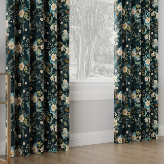 Embra tkanina dekoracyjna velvet, 150cm, kolor 001 petrol