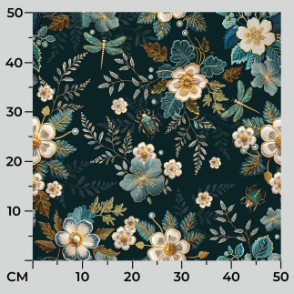 Embra tkanina dekoracyjna velvet, 150cm, kolor 001 petrol