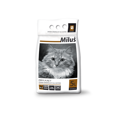 Certech Żwirek Miluś dla kota – Mineralny 5l / 4,5kg